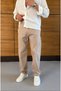 Textured Thin Gabardine Fabric Loose Fit Trousers