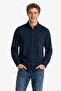 Men's Navy Blue Regular Fit Shirt