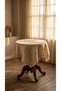 100% Cotton Buldan Diaper Hand-Laced Fiskos Tablecloth 86X86 cm – Natural Ecru Lace Detailed Decorative Tablecloth - 5