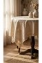 100% Cotton Buldan Diaper Hand-Laced Fiskos Tablecloth 86X86 cm – Natural Ecru Lace Detailed Decorative Tablecloth - 6
