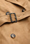 Suede Belted Lined Padded Regular Trench Coat - 6