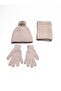 Kitti 9-15 Years Old Girls' Fleece Scarf, Beanie, Gloves 3-Piece Set - 2