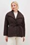 Waterway Patterned Belted Quilted Coat - 7
