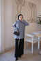 Smoked Corsman Knitwear Tunic with Sleeves and Shoulder Stones - 2