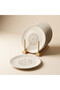 Tessera Set of 6 Porcelain Cake & Dessert Plates 17 cm - Pattern and Finish Guaranteed - 3