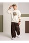 Boy's Graphic Printed Sweatshirt with Cuff Lettering Detail and Crew Neck - 4