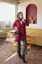 Burgundy Buttoned Glittery Knitwear Cardigan - 3