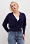 Double-Breasted Collar Casual Knitwear Cardigan - 5