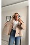 Mock Neck and Jacket Collar Premium Suede Trench Coat Jacket - 8