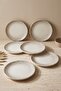 Misis 12 Piece Porcelain Serving and Cake Plate Set for 6 People - Guaranteed Click-Click & Pattern Quality - 3