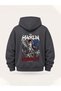Unisex Men's and Women's Unbroken Design Printed Oversize 3 Thread Hooded Sweatshirt