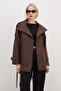 Trench Coats - Brown - Oversize - 3