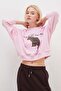 3 Threaded Tiger Print Oversize Sweatshirt - 4