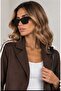 Buketli̇ Women's 3-Stripe Knitted Steel Fabric Jacket and Pants Two-Piece Set - 4