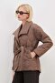Waterway Patterned Belted Quilted Coat - 7