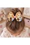 Sequined Large Bow Children's Hair Clip - Gold