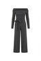 Smoked belted madonna collar suit - 2