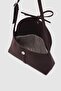 Mirelle bow suede shoulder bag - dark coffee - 4