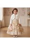Girls' Plush Bolero Jacket - Fur with Pearls for Weddings and Birthdays - 2