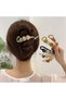 Transparent Banana Hair Clip with Heart Detail - Pastel - 2