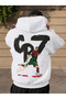 Adult Men's Hooded Sweatshirt Printed 3 Thread Raster Sweatshirt -