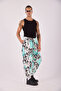 Men's Turquoise Patterned Shalwar Pants - 3