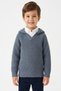 Unisex Children's Thessaloniki Knitted Hooded V-Neck Knitwear Sweater - 3