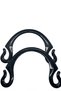 Knitted Handmade Bag Handle Hobby Shiny Bag Handle 19.5 cm - Black