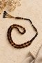 Specially Crafted Zeyve Amber Prayer Beads – Certified with Metal Tassel – Copper Black - 8