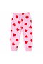 Girl's Cotton Fabric Pink Color Heart Patterned Long Sleeve Seasonal Pajama Set - 4