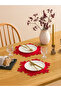 Esvab • Modern & Distinctive Snowflake Embroidered 2-Piece American Service Set 30X30 cm - 2