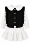 Children's Dress and Sweater Set Double Set Cotton Baby Collar - 2