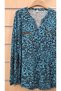 Women's Long Sleeve Combed Cotton Blouse Leopard Pattern - 5