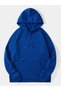 Unisex Saks Blue Basic Hooded Sweatshirt with Pockets