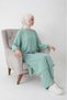 Aerobin Water Green Fabric Hajj and Umrah Dress - 2 Pieces Water Green - 3
