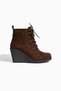 D1972 Women's Wedge Sole Zippered Daily Hook-And-Loop Boots - 4