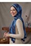 Cloud Pattern Bamboo Shawl New Cotton Stylish Shawl Navy Blue Night Blue - 4