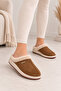 Slc K-1300 Soft Wool Winter Warm Women's House Slippers with Fur Inside - 4
