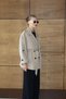 New Season Women's Oversize Belt Detailed Double-Breasted Collar Midi Trench Coat - 5