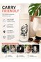 500ML Glass Water Bottle with Floral Print, Protective Sleeve, Leakproof Screw Lid and Wide-Mouth Design for School, Office, Gym, Travel and Daily Hydration - 4