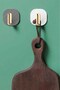 ®   2-Piece Adhesive Retro Hanger Cabinet Door Handle Gray - 6