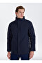 Navy Blue Men's Stand Collar Coat Ace007271011