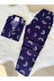 Rainbow Patterned Soft Feeling Long Sleeve Knitted Pajama Set - 4