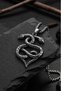 Stainless Steel Silver Color Double Headed Snake Necklace - 2