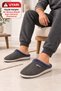 Slc 1705 Soft Wool Inside, Warm Winter Men's House Slippers - 4