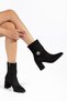 Holiday Women's Casual Boots with Furry Sleeves and Stone Zipper - 3