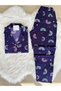 Rainbow Patterned Soft Feeling Long Sleeve Knitted Pajama Set