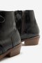 Molin Men's Black Crocodile Cowboy Dallas Western Lace-Up Wooden Heel Handmade Boots - 3