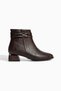 D1945 Women's Side Buckle Zippered Boots - 3