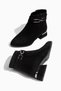 D1945 Women's Side Buckle Zippered Boots - 2